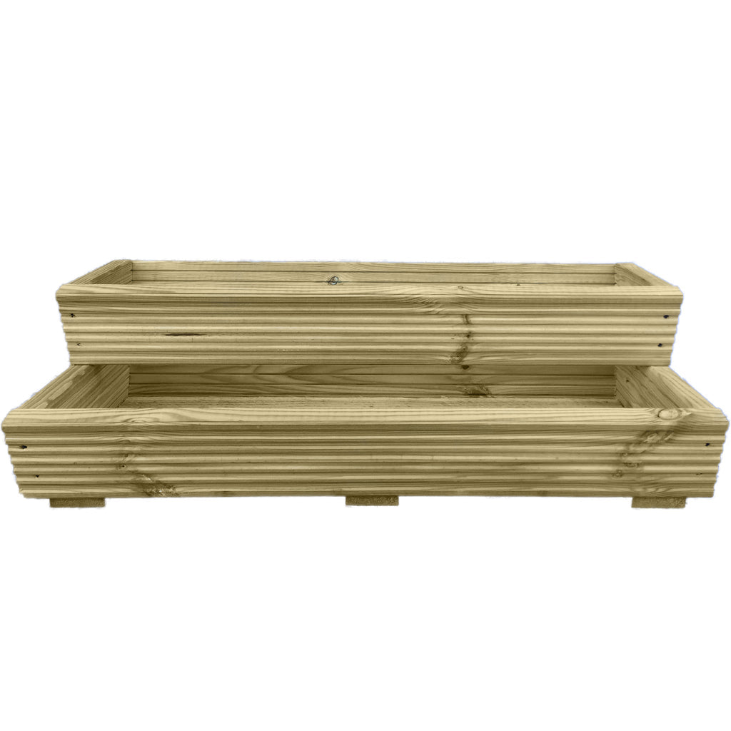 Two Tiered Timber Decking Planter