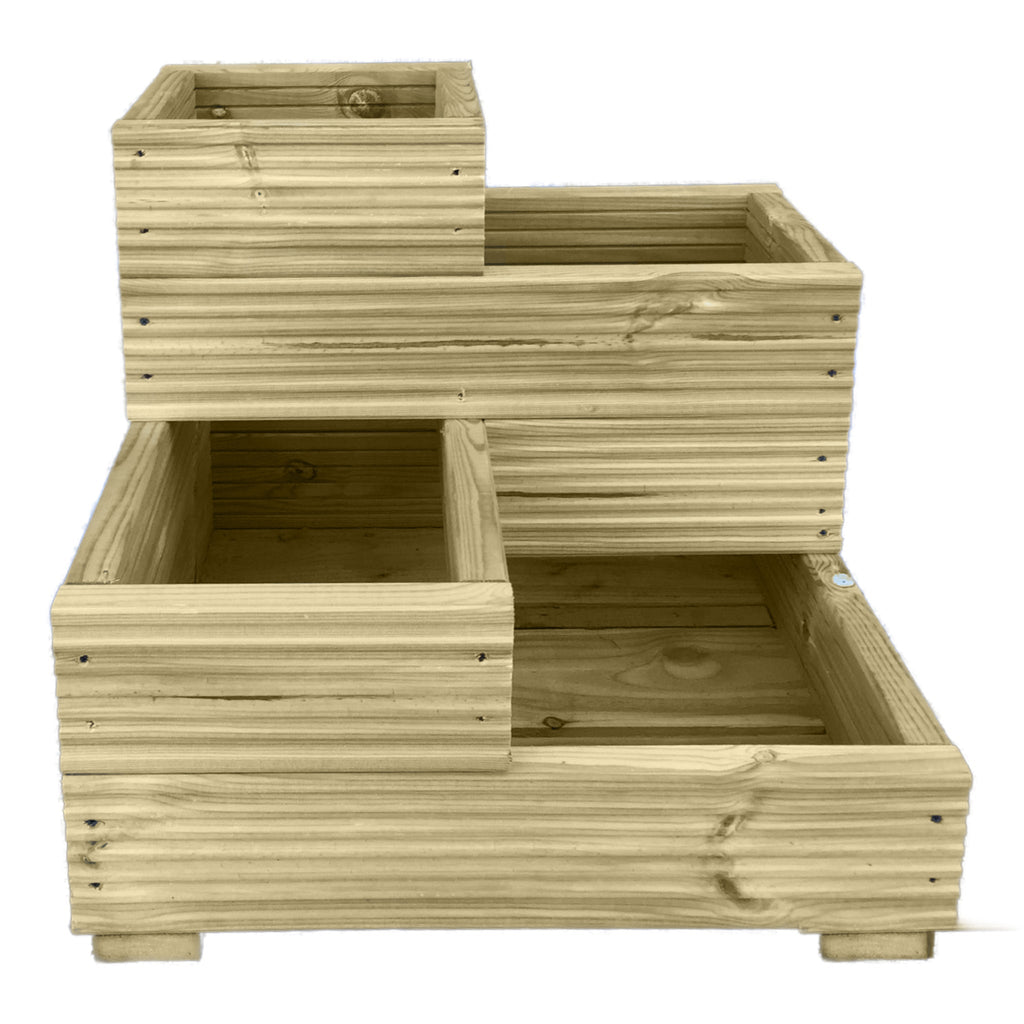 Empty 4 tier Pressure Treated Tiered Decking Planter