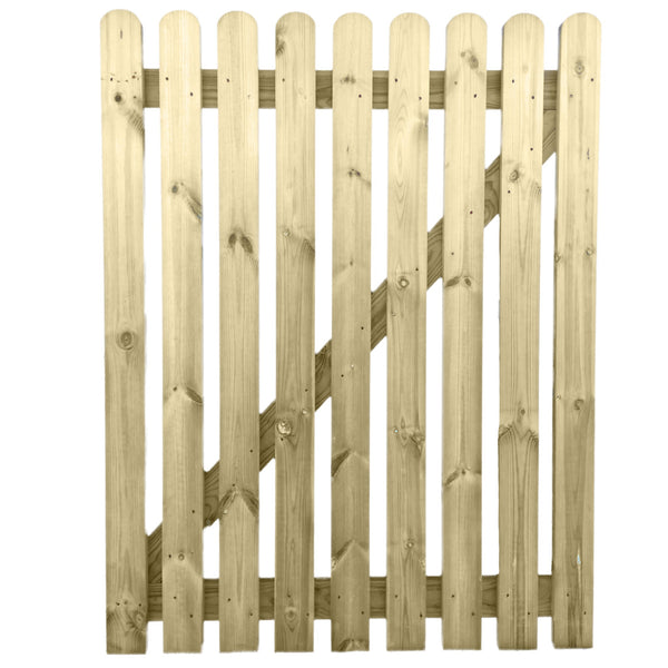 4 foot by 3 foot Picket Round Top Timber Gate