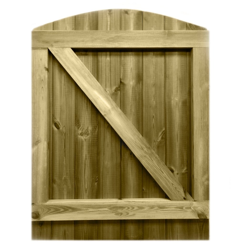 Tongue and Groove Curved Top Pressure Treated timber Side Gate