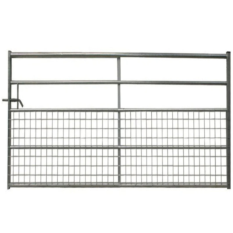 5 Rail Half Mesh Galvanised Farm or Field Gate