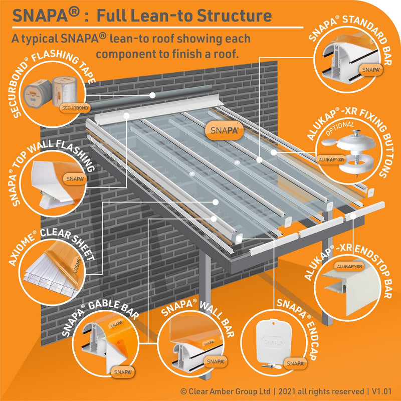 Snapa Top Wall Flashing White