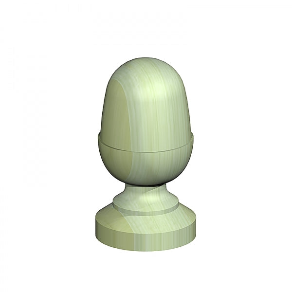 Softwood Acorn Post Cap & Base