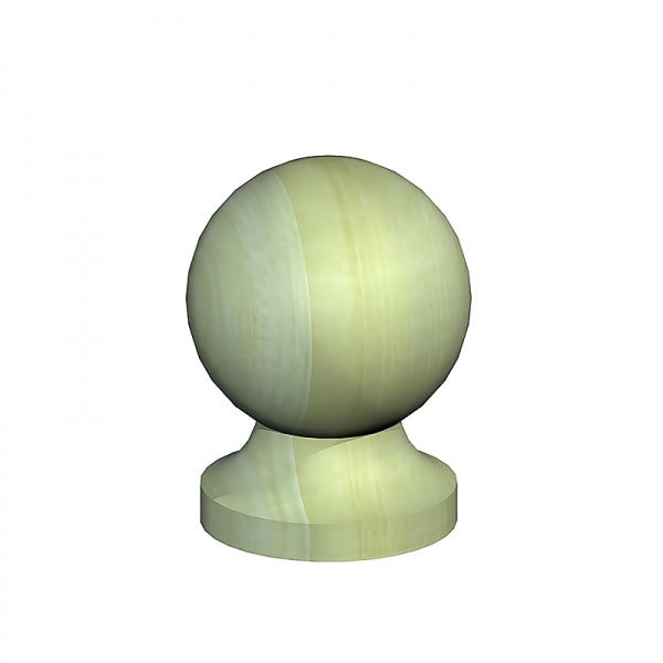 Softwood Ball Post Cap & Base