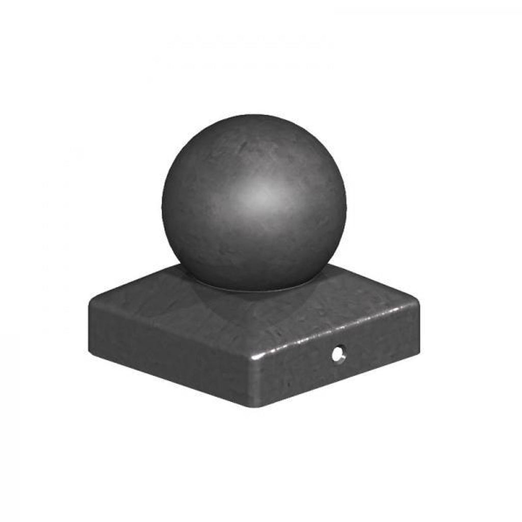 75 millimetre Epoxy Black Metal Decorative Ball Post Caps