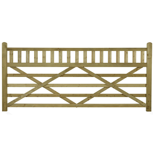 Boscastle Style Diamond Braced Planed Timber Softwood Slatted Entrance Gate