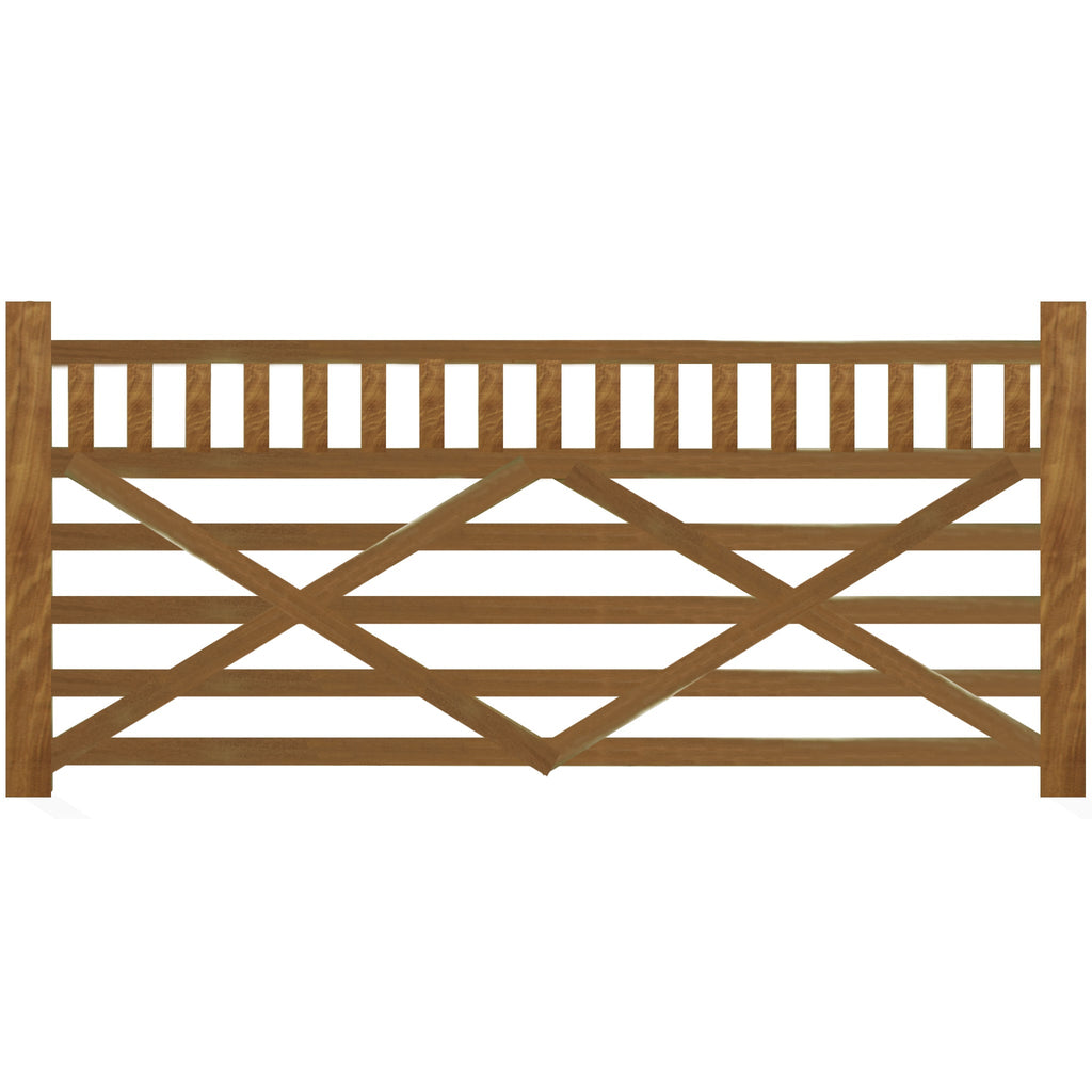 Boscastle Style Slatted Hardwood Entrance Gates