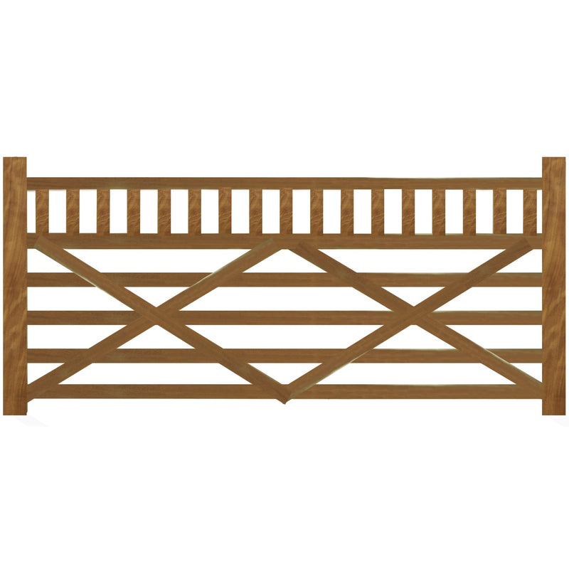Boscastle Style Slatted Hardwood Entrance Gates