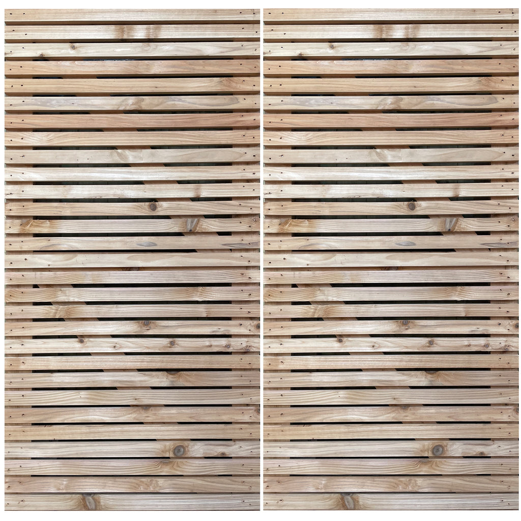 Cedar Slatted Gates Pair