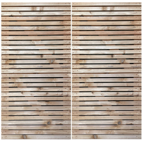Cedar Slatted Gates Pair