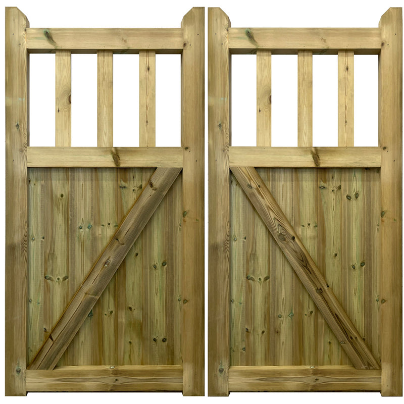 Cottage Mortise and Tenon T&G Entrance Gate (Pair)