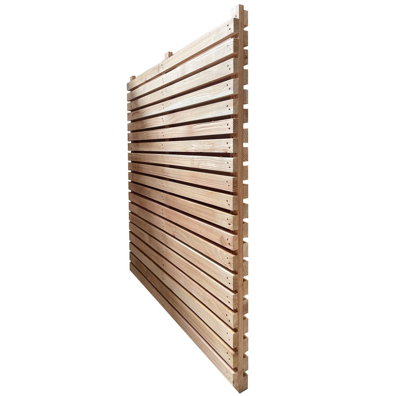 Double Sided Planed Cedar/Larch Slatted Panel - Horizontal