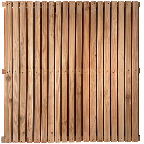 Double Sided Planed Cedar / Larch Slatted Panel - Vertical