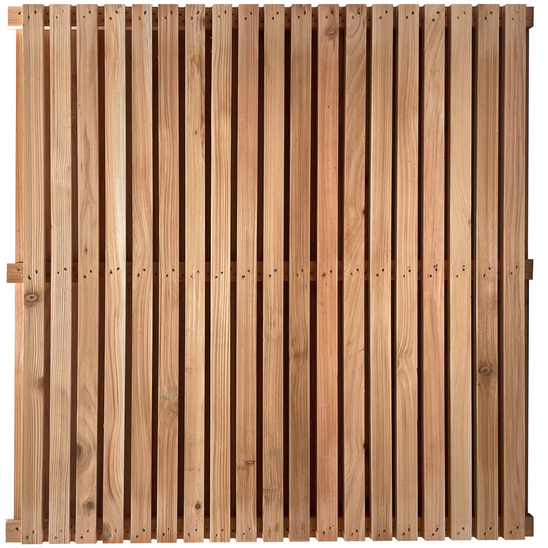 Double Sided Planed Cedar / Larch Slatted Panel - Vertical