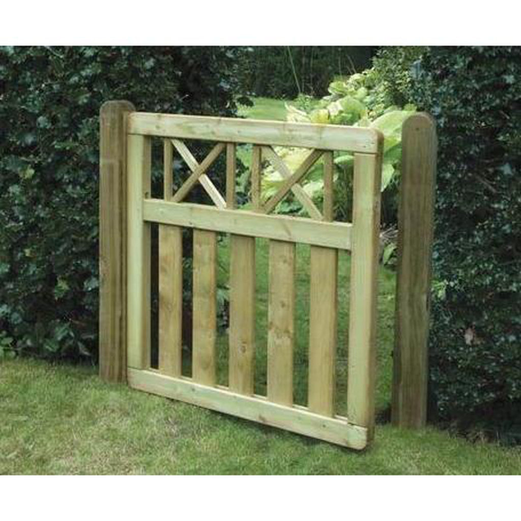Pressure Treated timber Softwood 3 foot Elite Cross Top Garden Gate