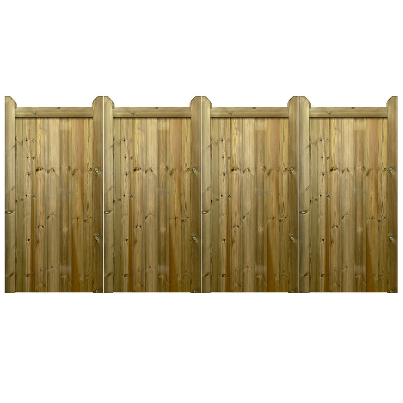 Bifold driveway gates wooden top