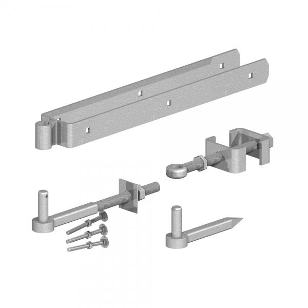 24 inch Adjustable Silver Field Gate Hinge Set