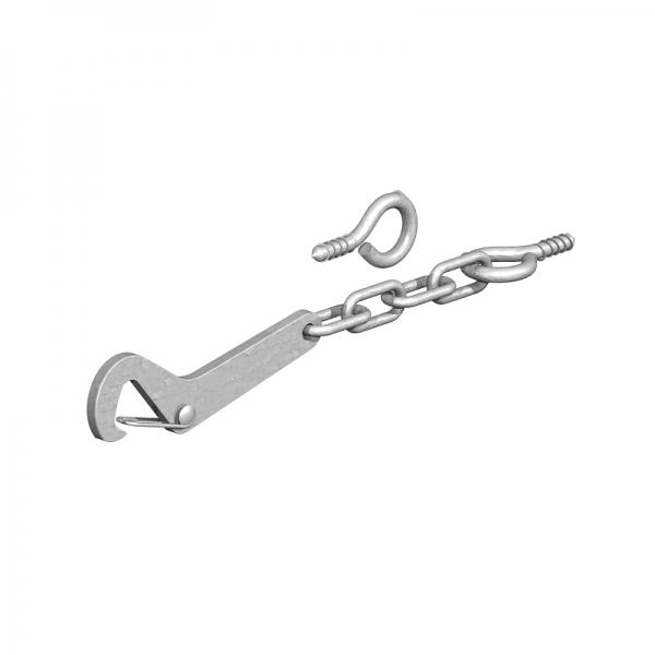 6 inch Galvanised Silver Safety Hook & Eye