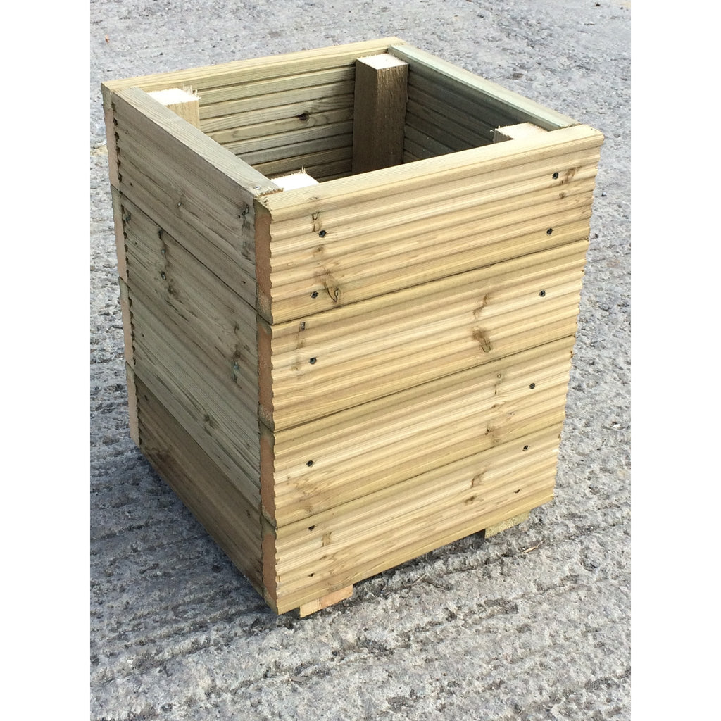Large Square Decking Wooden Garden Planter / Storage Box / Seat, sized 400 millimetres wide
