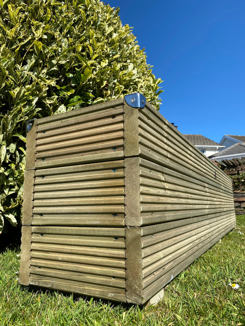 Handmade Garden Decking Planter, Made From Pressure Treated timber Redwood Decking
