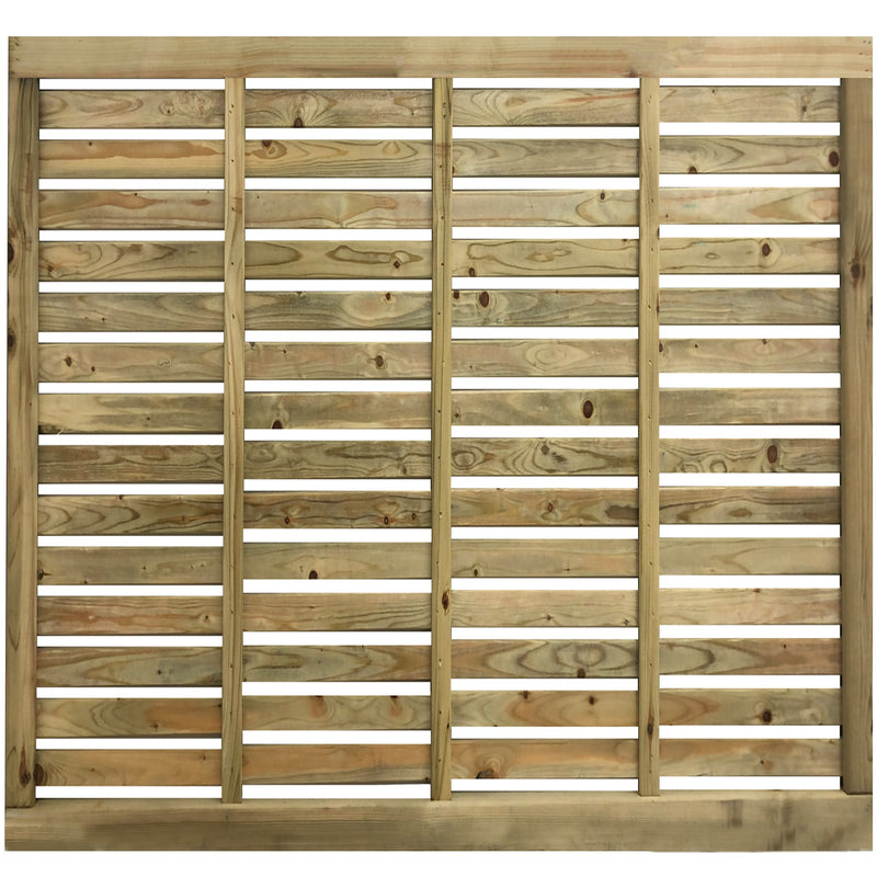 Pressure Treated timber Slatted Fence Panel