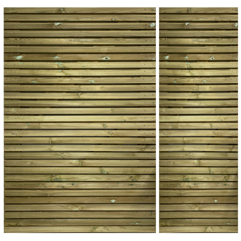 Pressure Treated Redwood timber Slatted Entrance Gates With a 3\4 Uneven Split
