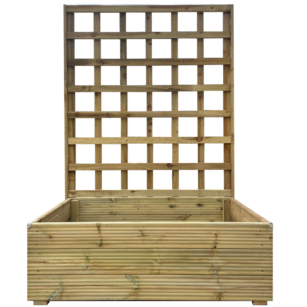 Deluxe Decking Planter With Trellis
