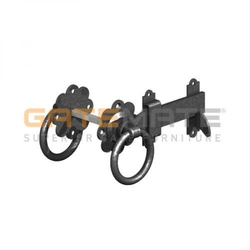 6 inch Straight Ring Latch Expoxy Black