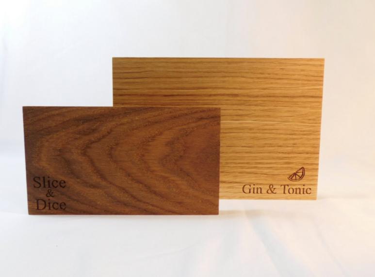 Examples Of Personalised Oak Chopping Boards