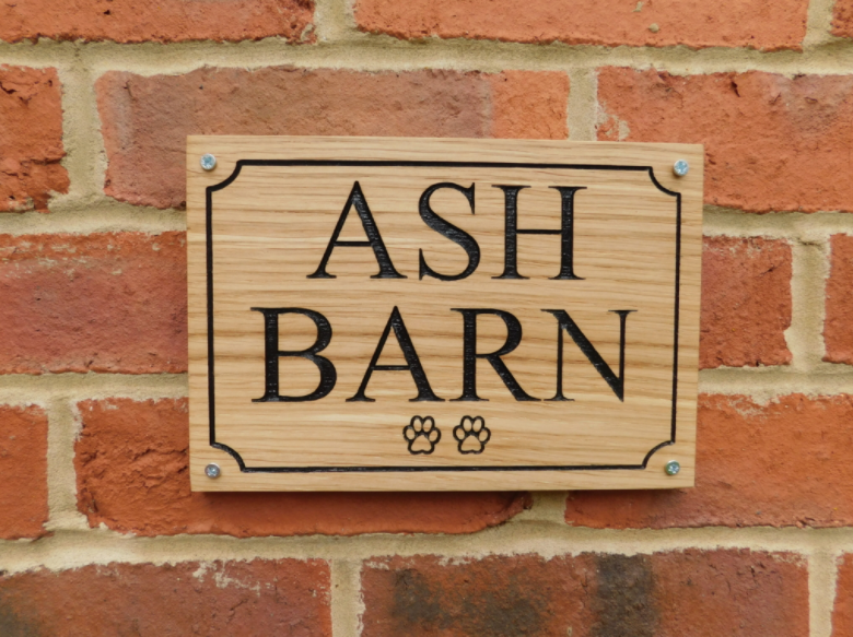 Personalised Oak Entrance Sign