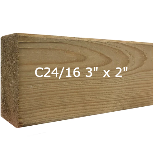 Free 15cm Sample - 3" x 2" Timber - C24/16