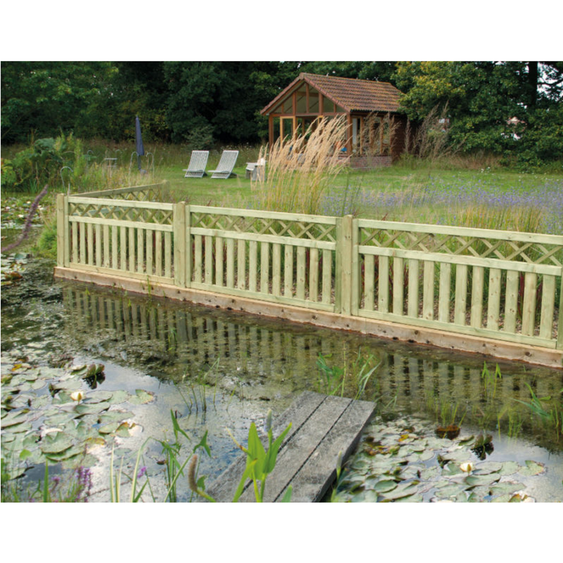 Pressure Treated timber Cross Top Decorative Fence Panel