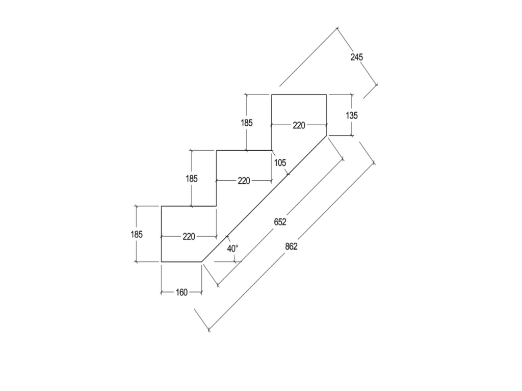 Decking Stair Strings - 3 or 5 Step String measurements