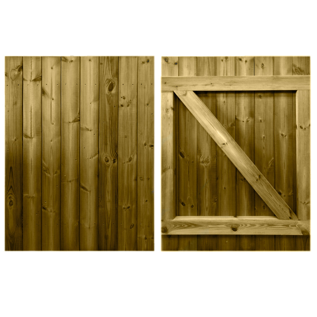 Tongue and Groove Flat Top timber Garden Gate