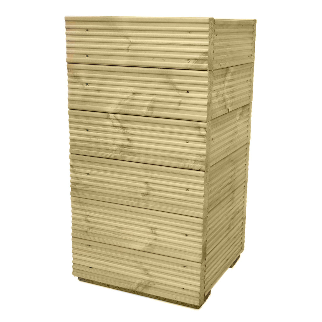 Tall Large Decking Wooden Square Garden Planters sized 0.77 metre by 1.01 metre