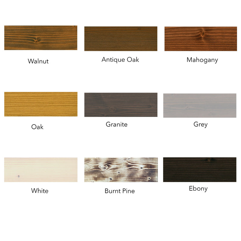 Wood shelf wood finish examples