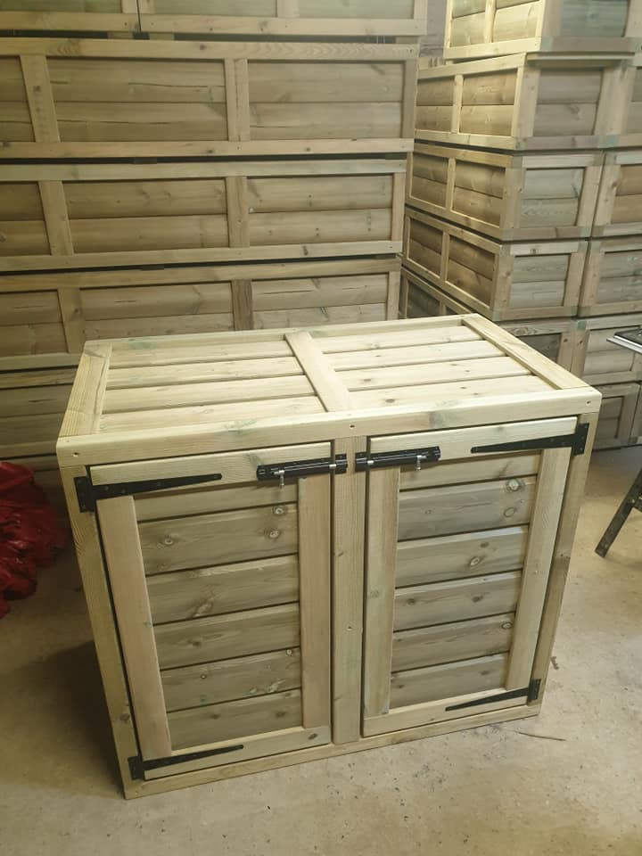 Wooden Wheelie Bin Box Storage Unit