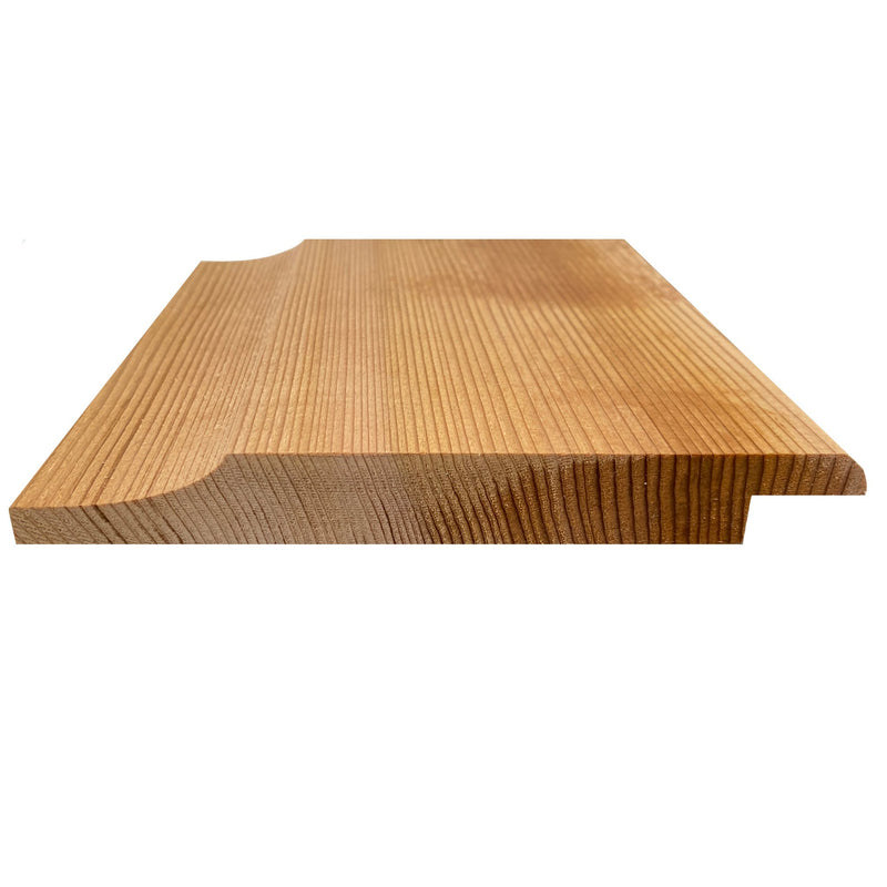 side profile of Canadian Western Red Cedar Shiplap Outdoor timber Cladding