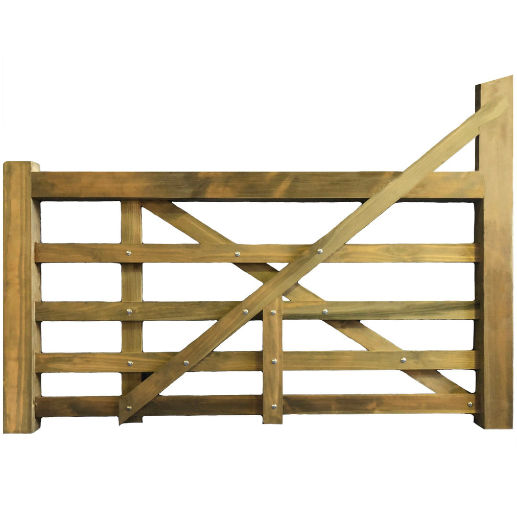 Clawton Style Straight Heel Rough Sawn timber Entrance Gate