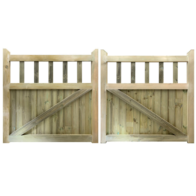 Pressure Treated Redwood timber Mortise & Tenon Driveway Gates