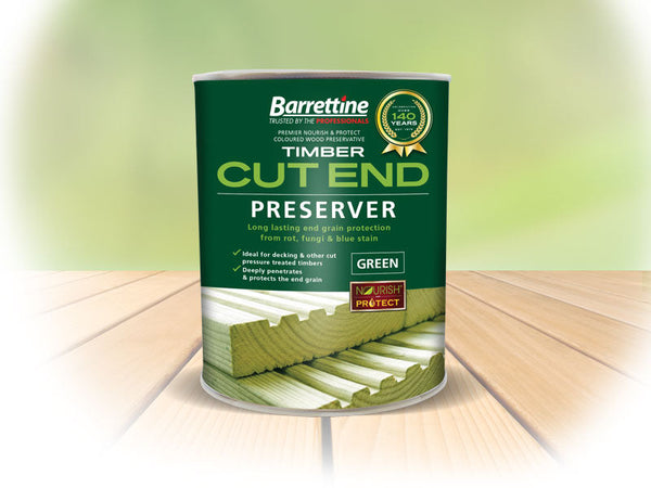 Barrettine Green Timber Cut End Preserver tin