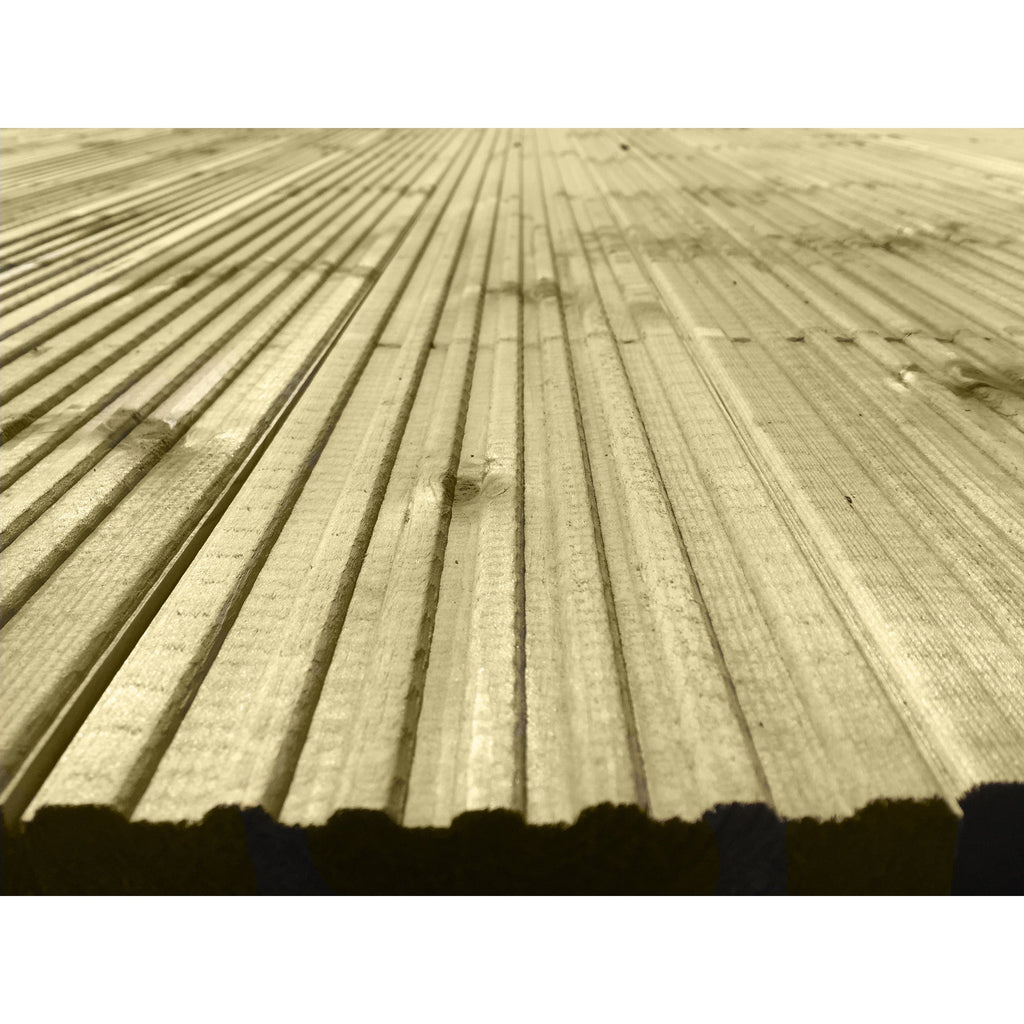 Decking Boards in 12 millimetre by 33 millimetre sizes close up image
