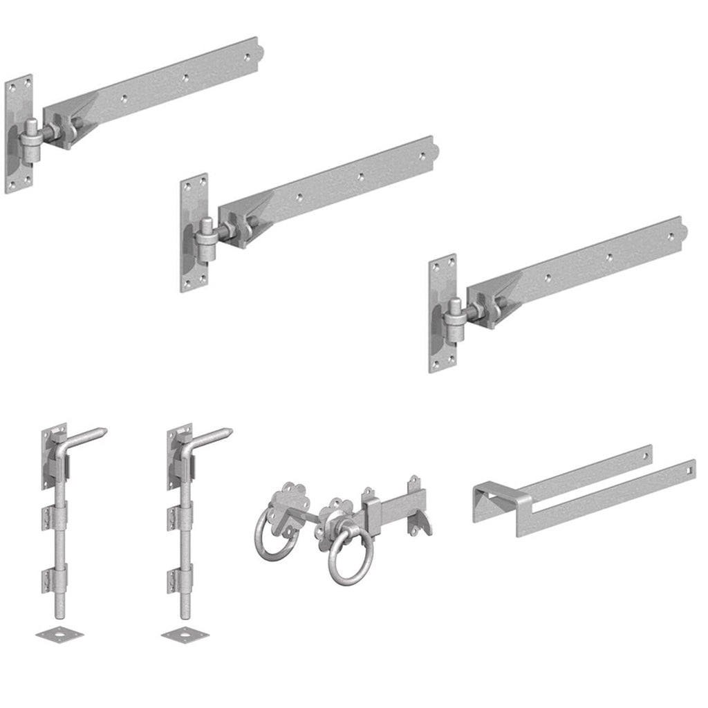 Entrance Gate Ironwork Bundle Epoxy Black or Galvanised (3x 18") Ruby