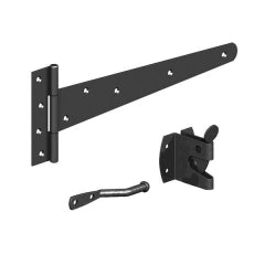 Epoxy Black Pedestrian Gate Tee Hinge Kit