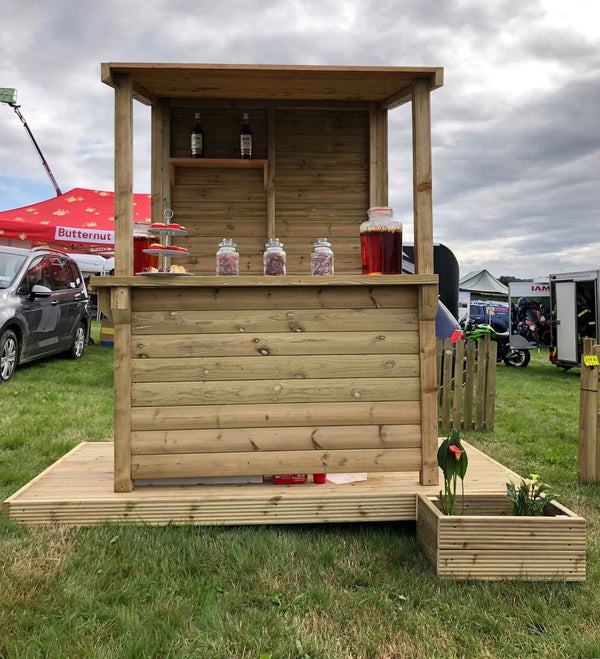 Handmade timber Garden Bar with decking