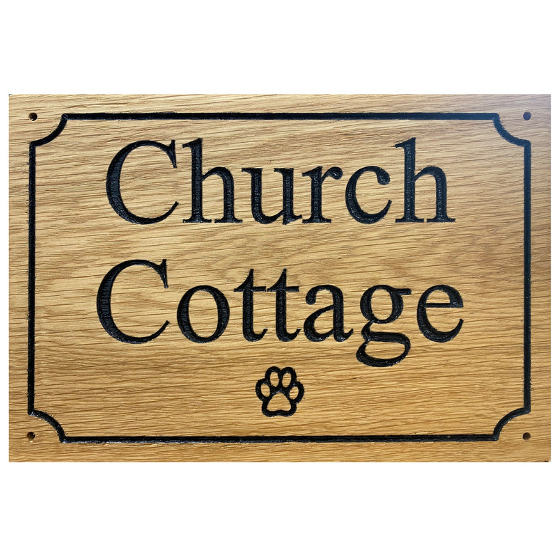 Personalised Oak Gate Entrance Sign