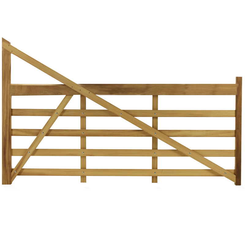 Iroko Clawton Style Hardwood Entrance Gate With a Straight Heel