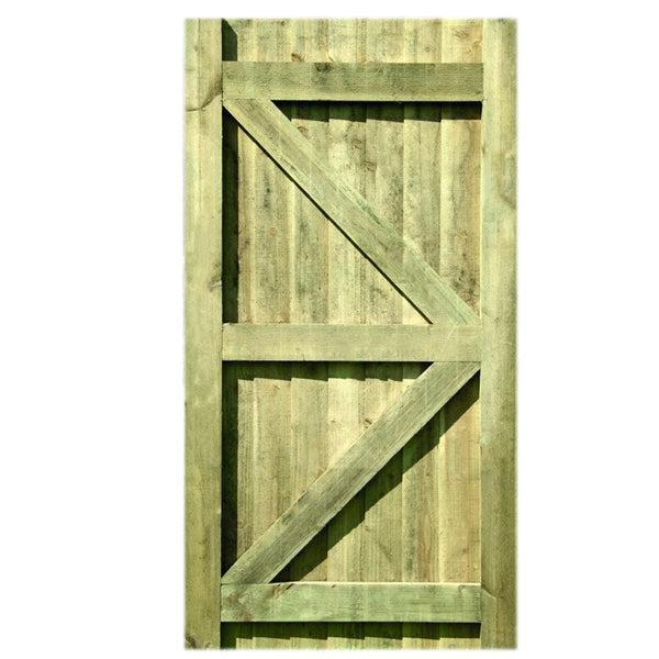 Feather Edge Green Treated timber Garden Gate