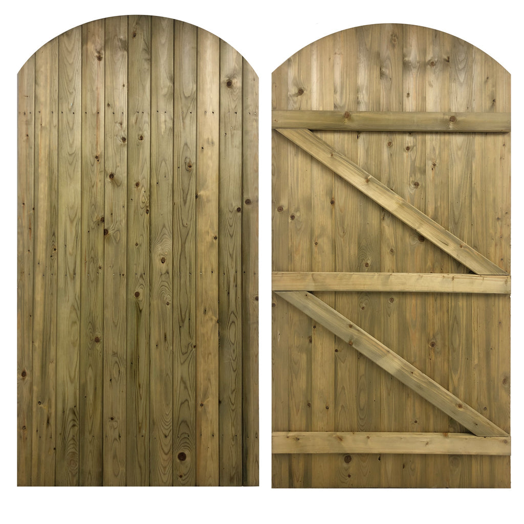 KDM Tongue & Groove Arched Top Garden Gate