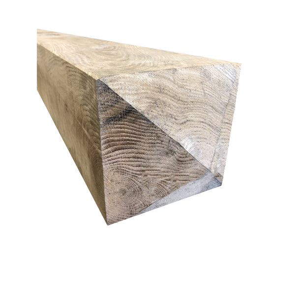 Fresh Sawn Oak wood Gate Post